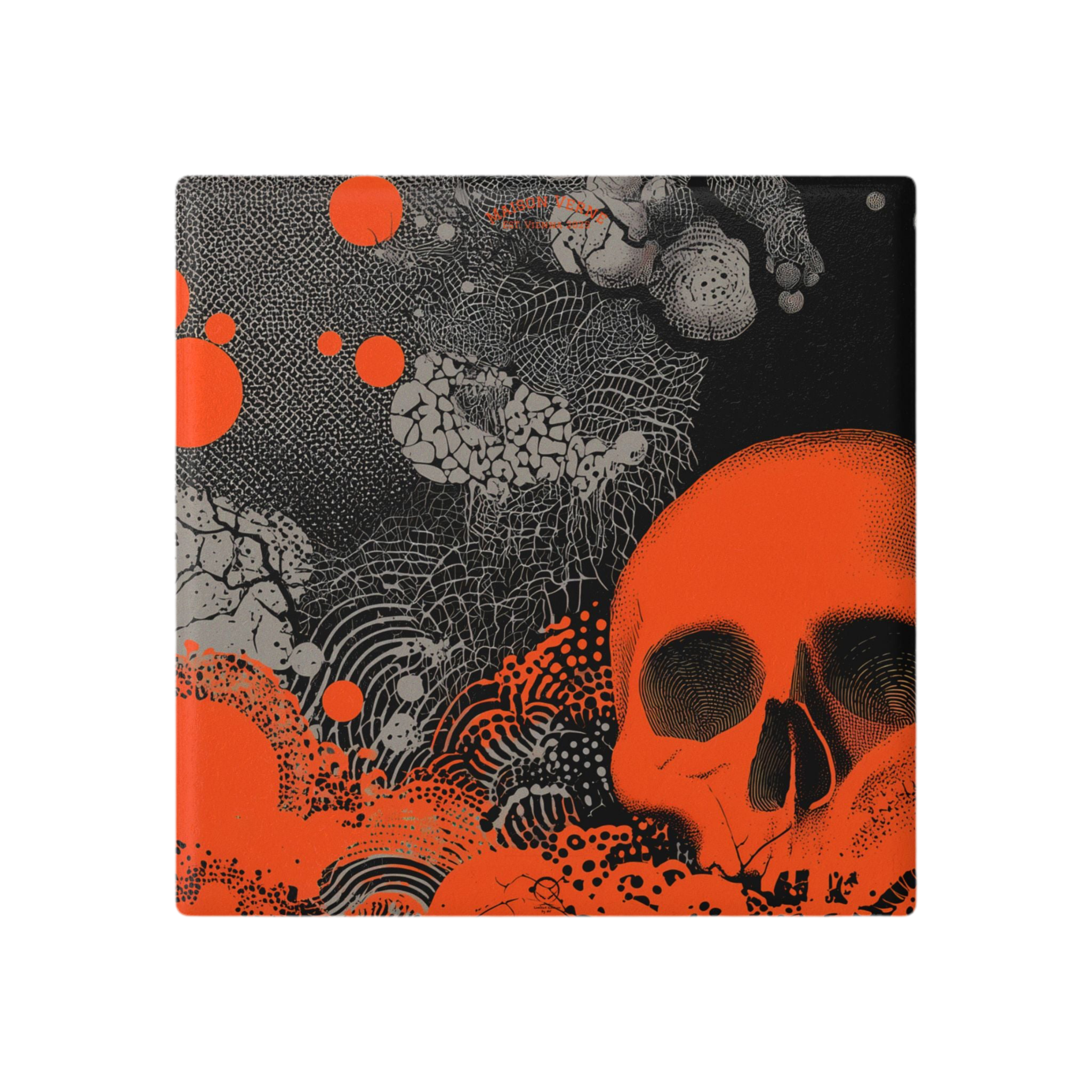 Maison Verne Halloween Ltd. Edition Keramik Untersetzer "Crimson Eclipse" - 🎃👻 Wicked Elegance No. 54 👻🎃
