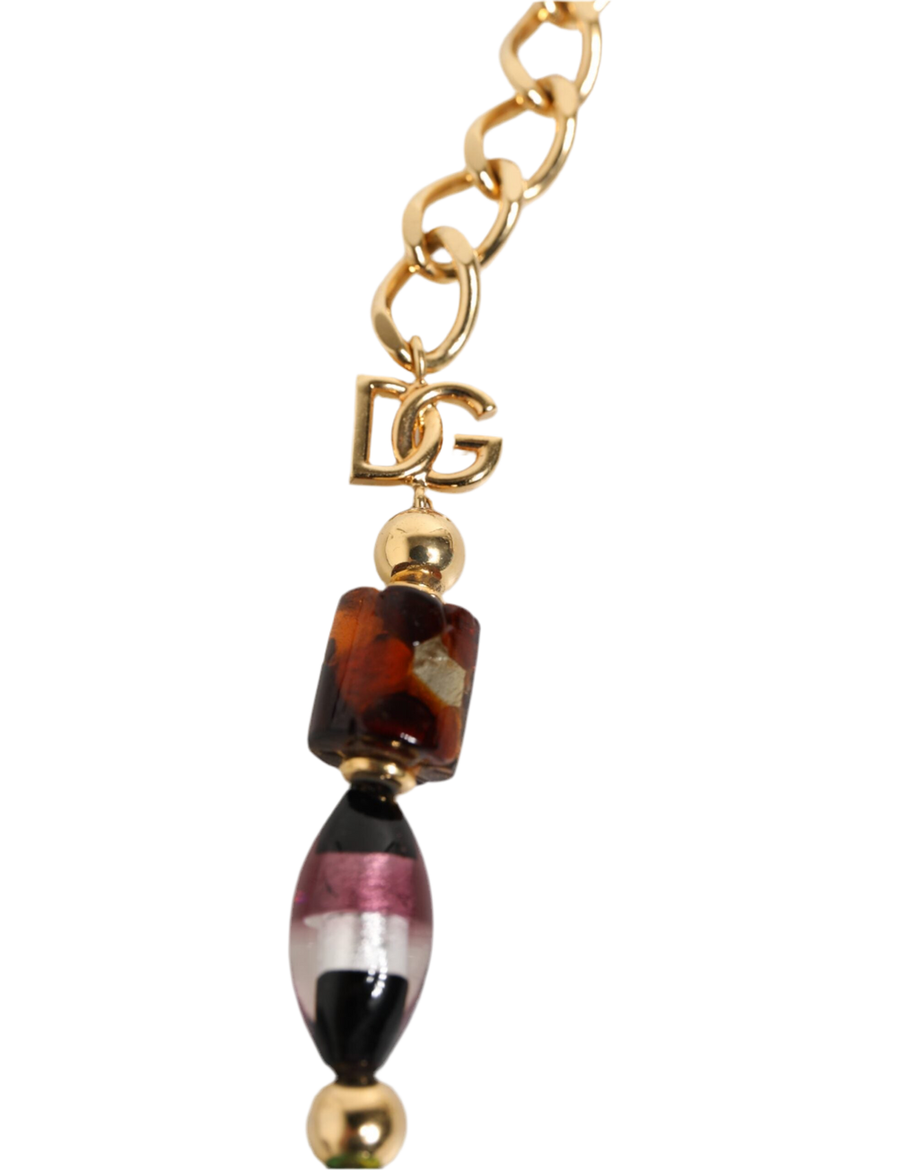 Dolce & Gabbana Multicolor Murano Glass Beads Brass Women Jewelry Necklace