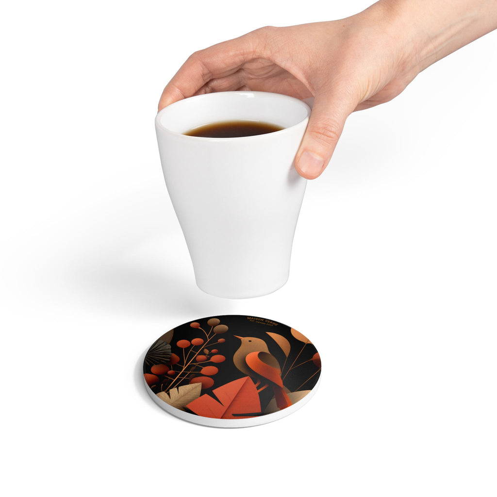 Ceramic Coaster "Harvest Melody" - Golden Autumn No. 18
