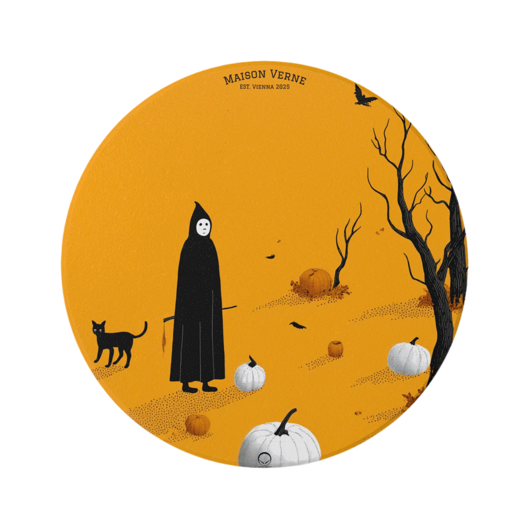Maison Verne Halloween Ltd. Edition Keramik Untersetzer "Silent Harvest" - 🎃👻 Wicked Elegance No. 11 👻🎃