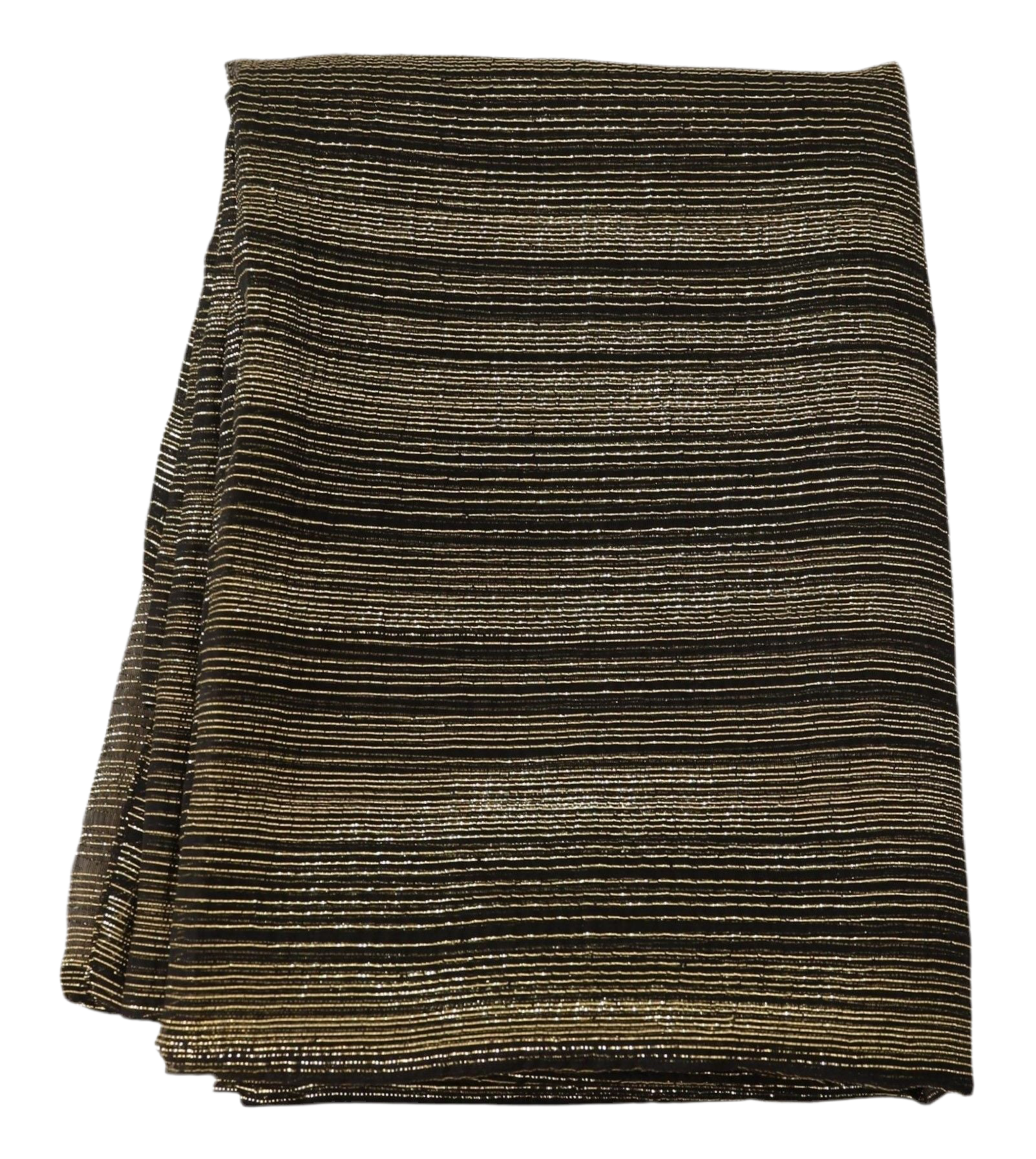 Dolce & Gabbana Metallic Gold Silk Stretch Shawl Wrap Scarf