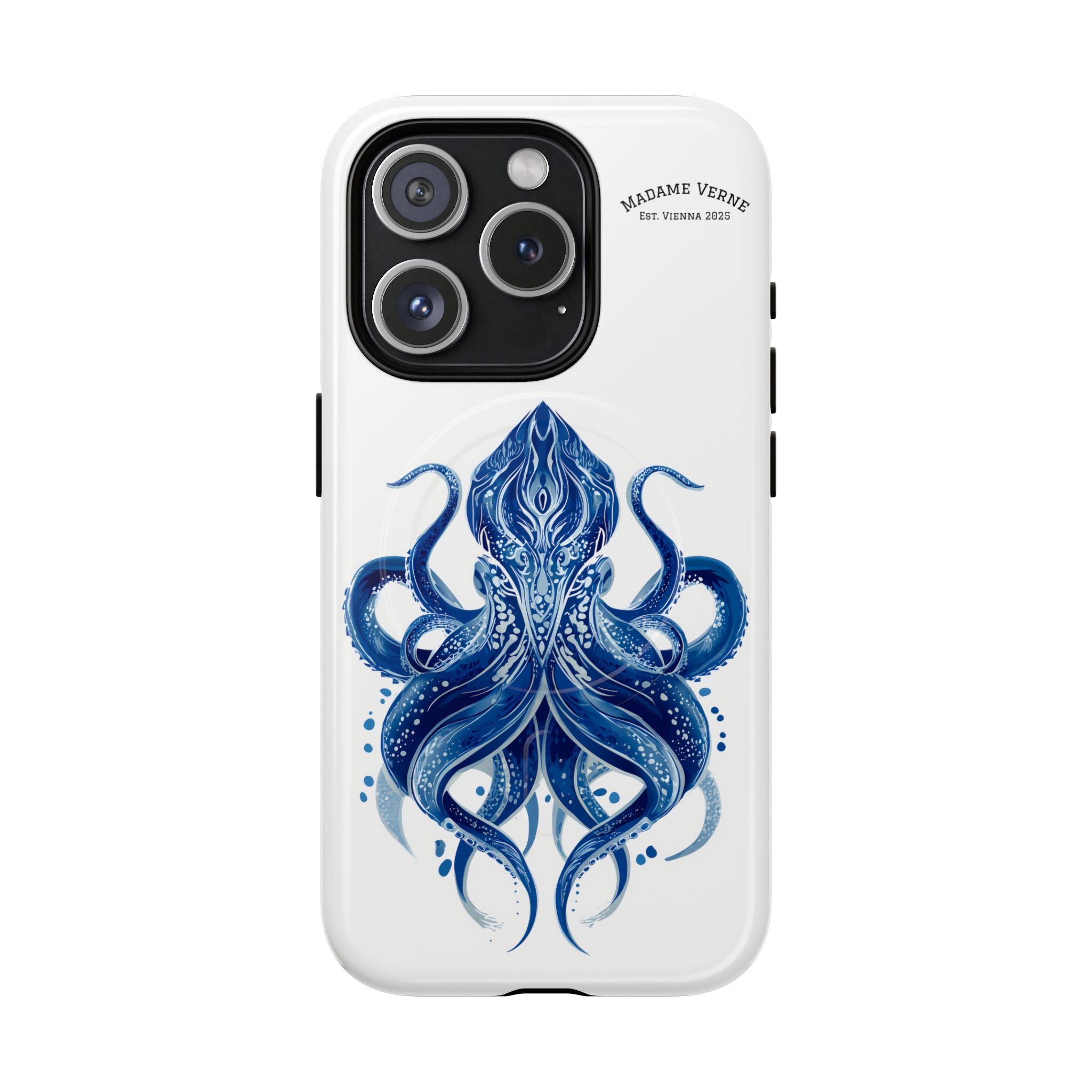MagSafe iPhone-Schutzhülle "Deep Blue Bloom" - Opal Depths No. 32