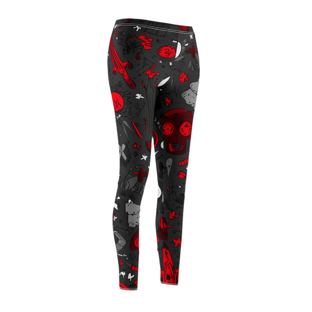 Maison Verne Halloween Ltd. Edition Plus Size Damen Leggings "Midnight Mischief" - 🎃👻 Wicked Elegance No. 74 👻🎃