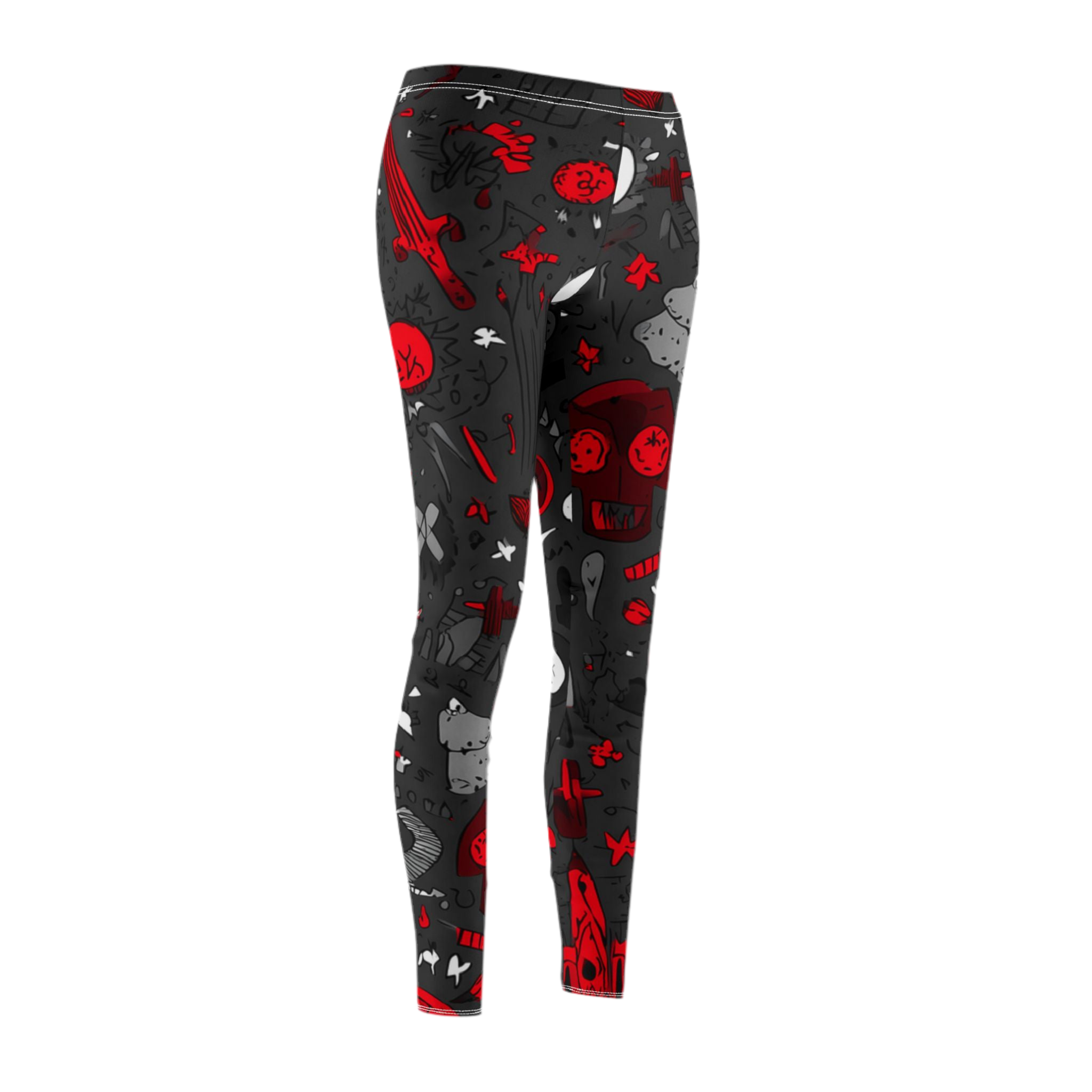Maison Verne Halloween Ltd. Edition Plus Size Damen Leggings "Midnight Mischief" - 🎃👻 Wicked Elegance No. 74 👻🎃