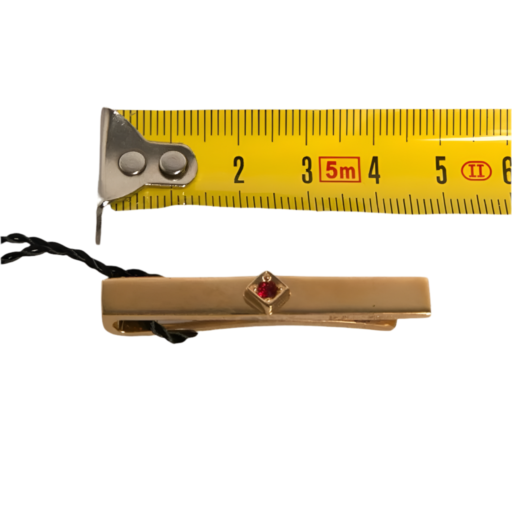 Dolce & Gabbana Gold Tone Brass Crystal Branded Tie Clip Bar