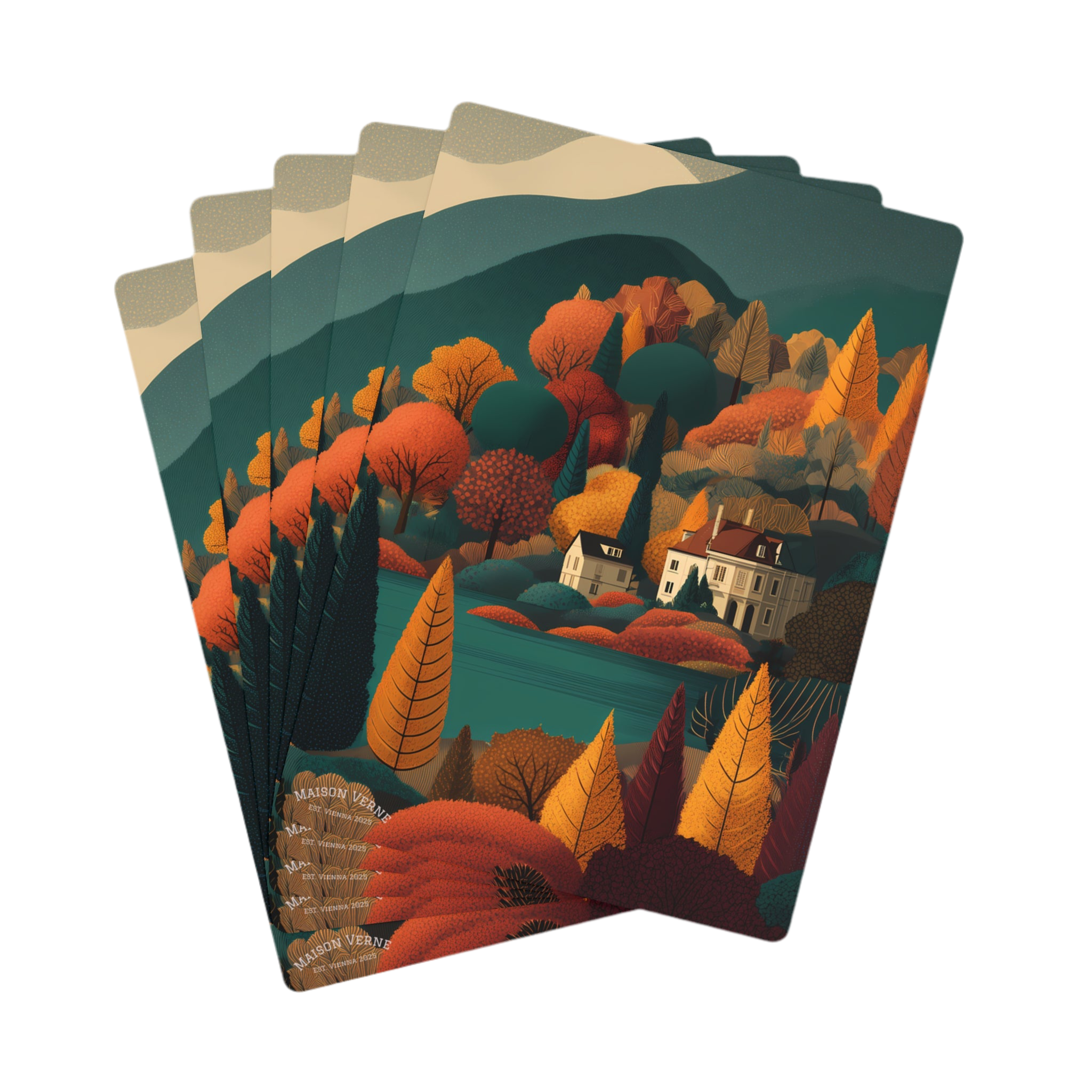 Maison Verne Poker Karten "Golden Retreat" - Golden Autumn No. 44