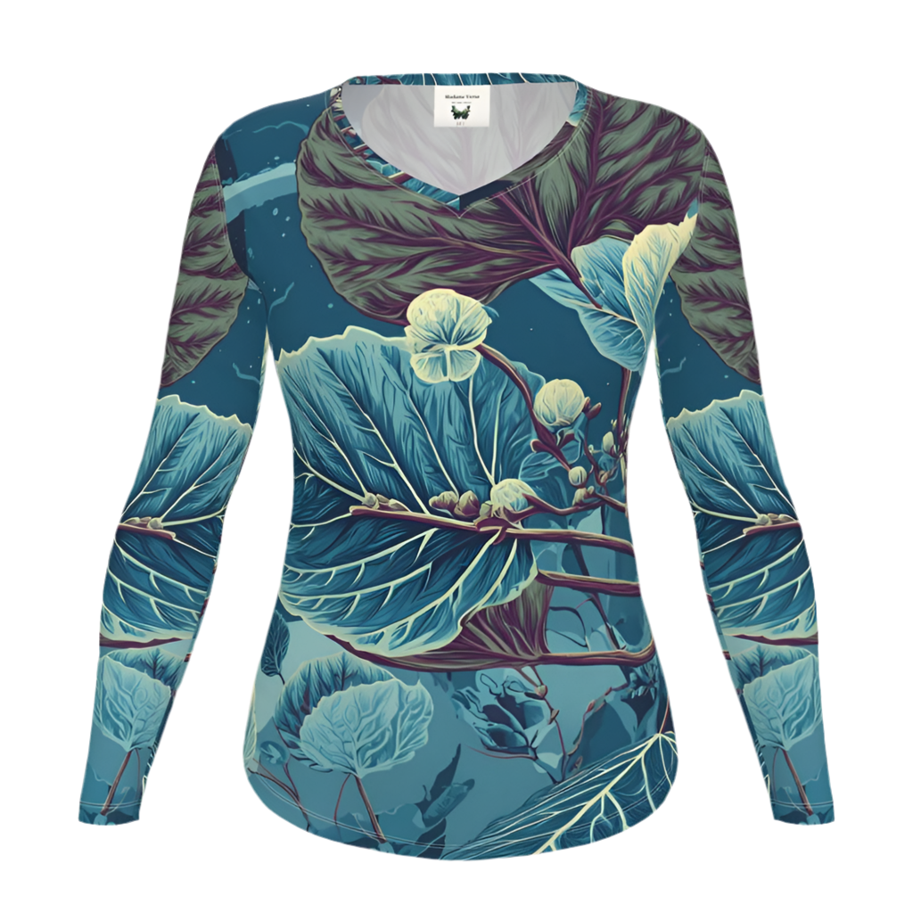 Maison Verne Ladies' Long Sleeve "Galactic Veins" - Cosmic Botanicals No. 89