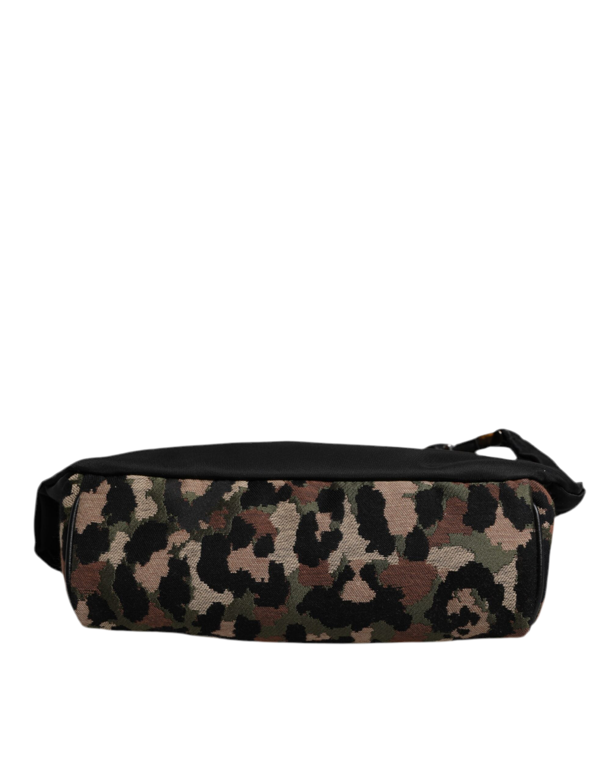 Dolce & Gabbana Multicolor Leopard DG Logo Belt Waist Fanny Pack Bag