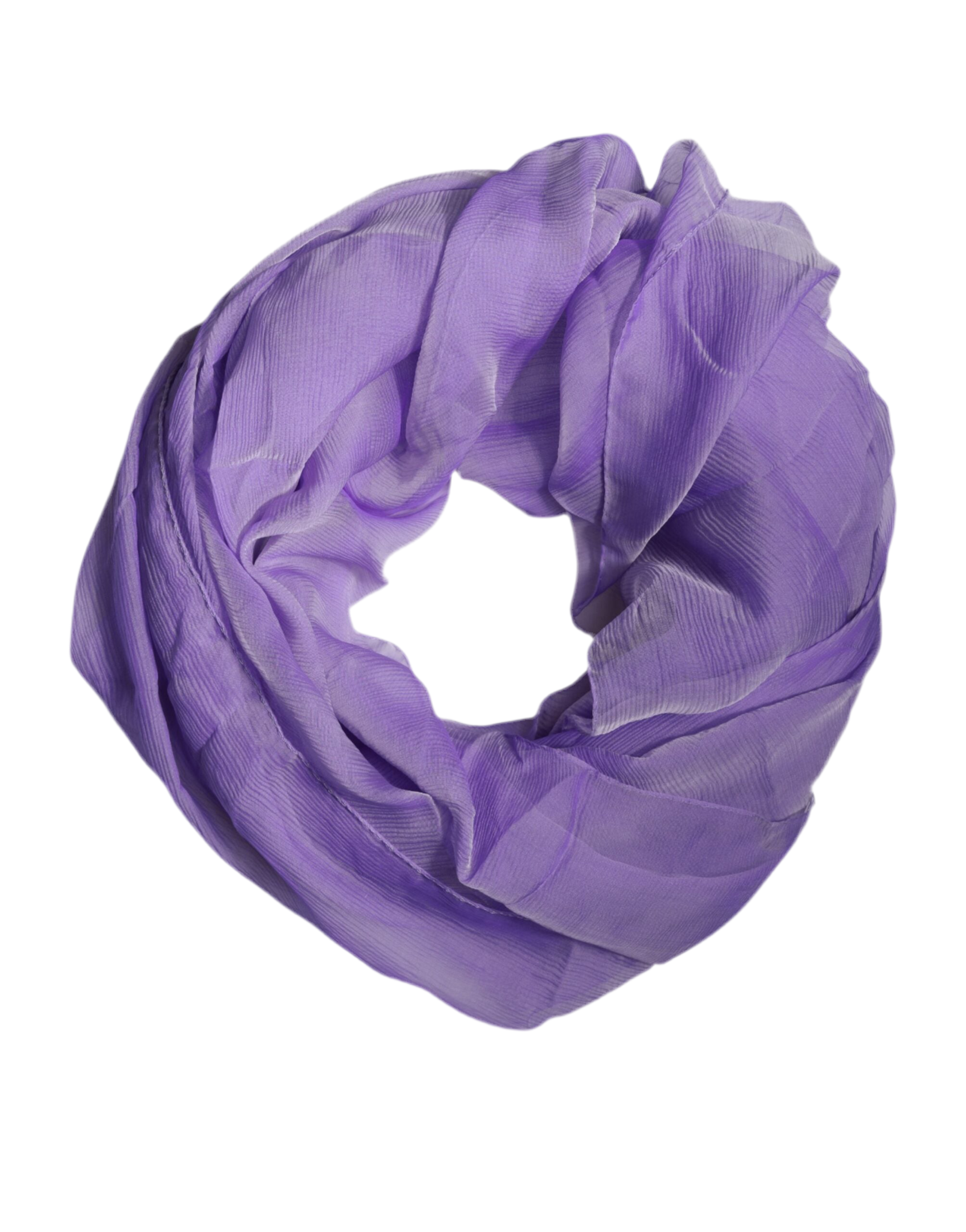 Dolce & Gabbana Purple Silk Rectangle Wrap Shawl Scarf