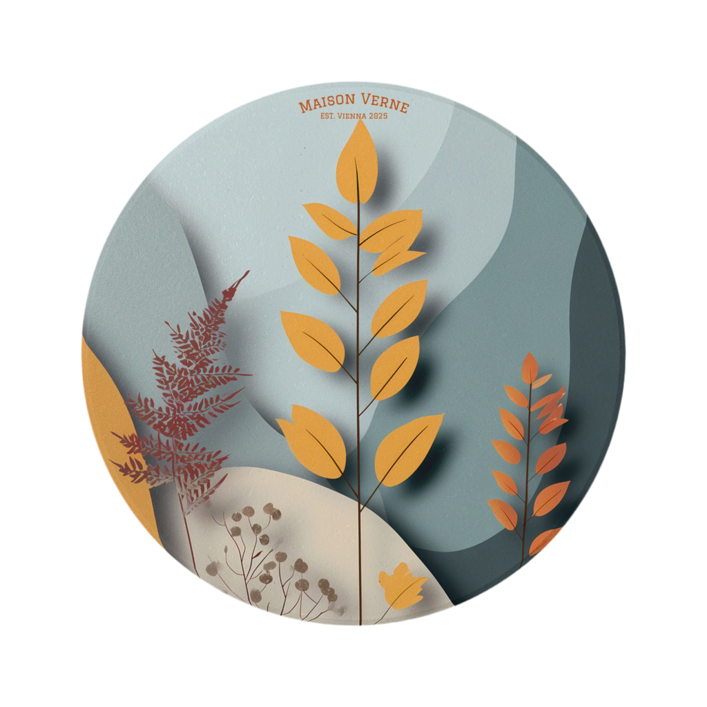 Maison Verne Keramik Untersetzer "Whispering Leaves" - Golden Autumn No. 16