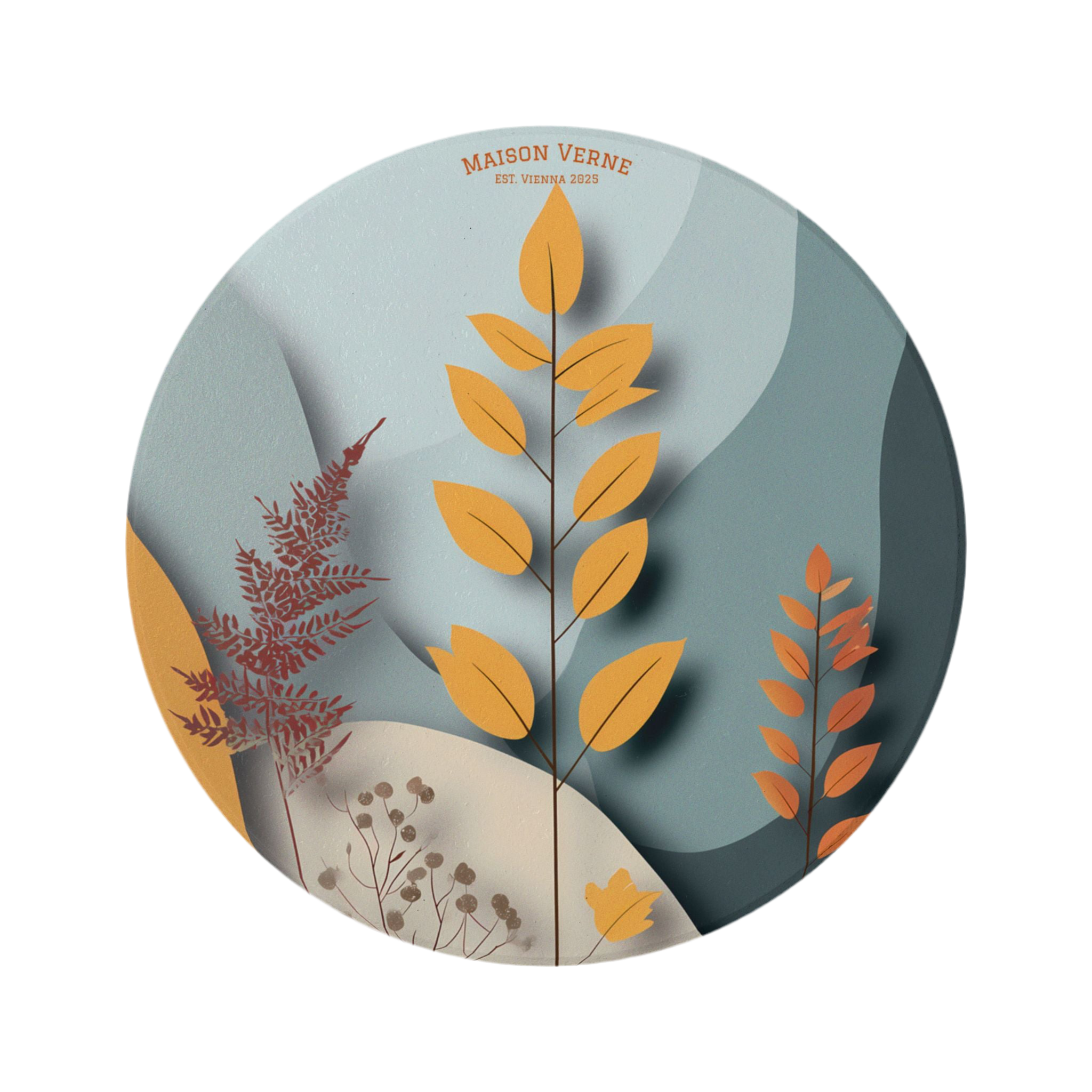 Maison Verne Keramik Untersetzer "Whispering Leaves" - Golden Autumn No. 16