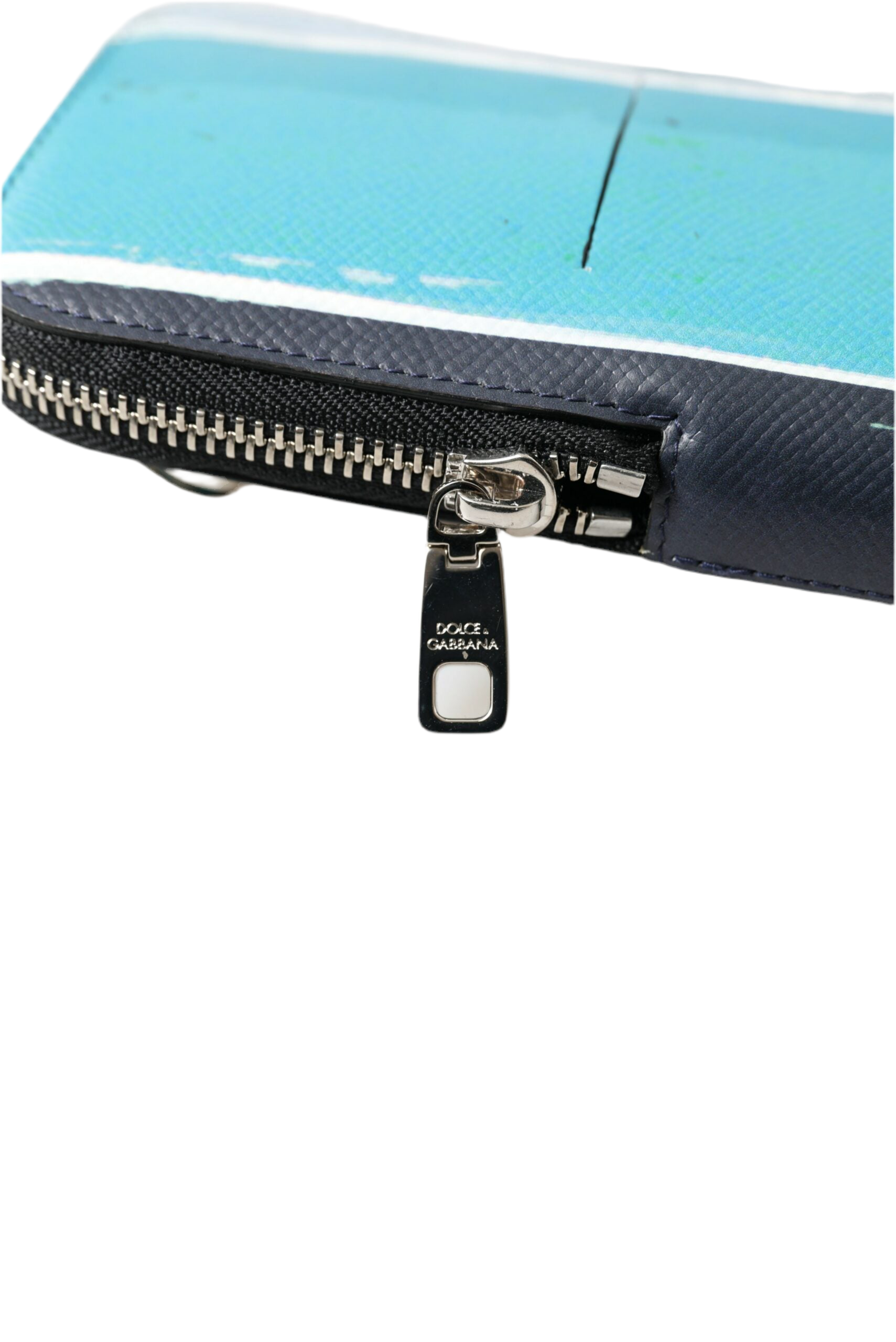 Dolce & Gabbana Blue Leather Purse Crossbody Sling Phone Bag Unisex