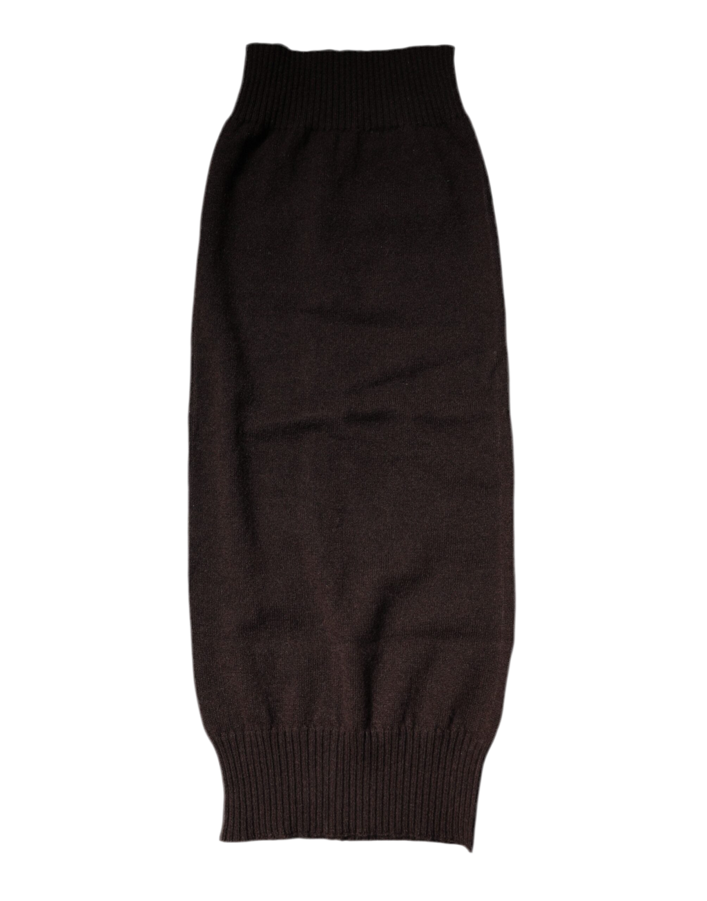 Dolce & Gabbana Brown Cashmere Knitted Neck Warmer Foulard Scarf