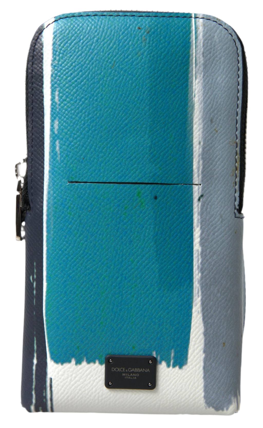 Dolce & Gabbana Blue Leather Purse Crossbody Sling Phone Bag Unisex