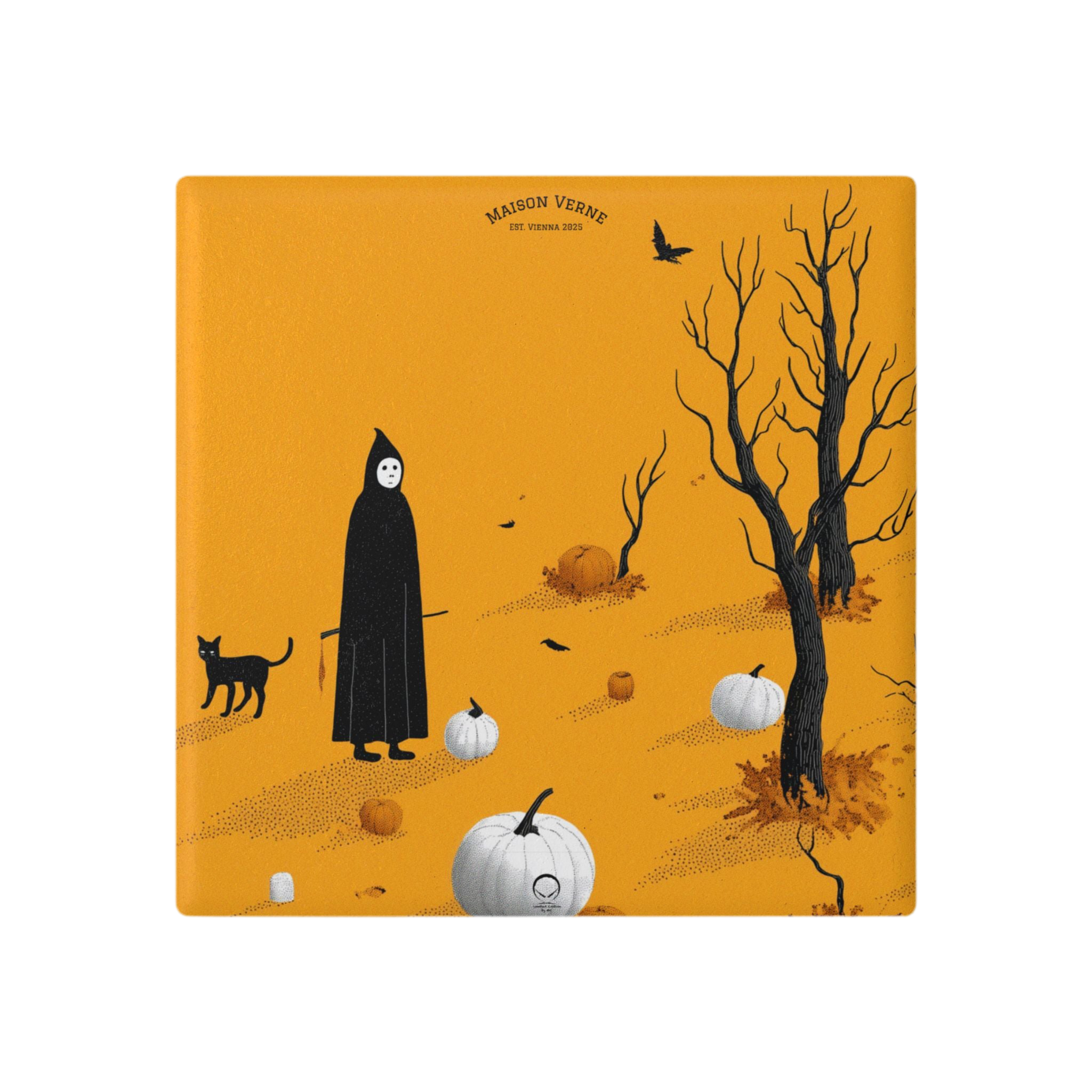 Maison Verne Halloween Ltd. Edition Keramik Untersetzer "Silent Harvest" - 🎃👻 Wicked Elegance No. 11 👻🎃